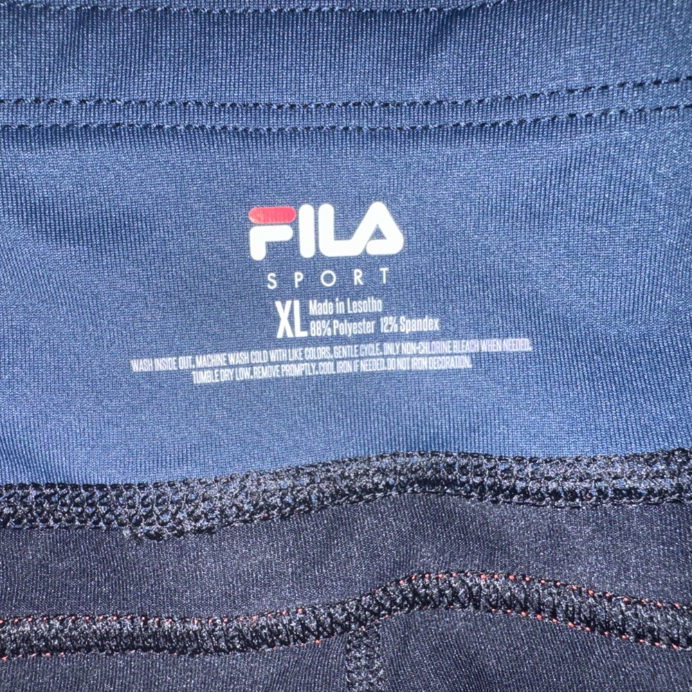 Fila Sport Black and Orange Athletic Capri Leggings Size XL - Picture 2 of 4